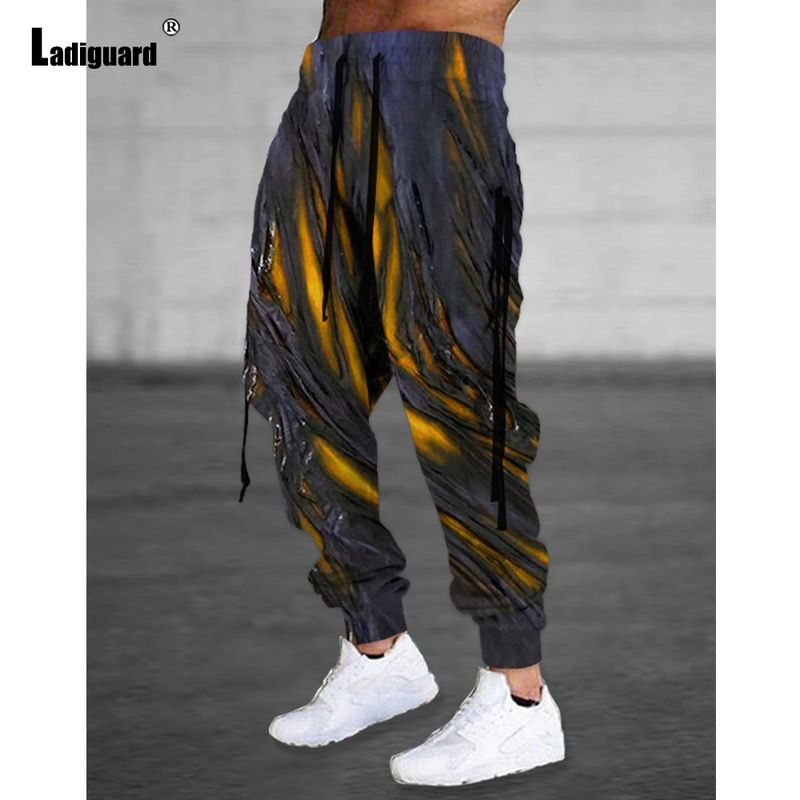 Plus Size 6xl Men Casual Elastic Waist Gothic Skull Print Trouser Mens Fashion Hip Hop Sweatpan Men's Stand Pocket_voghion.com