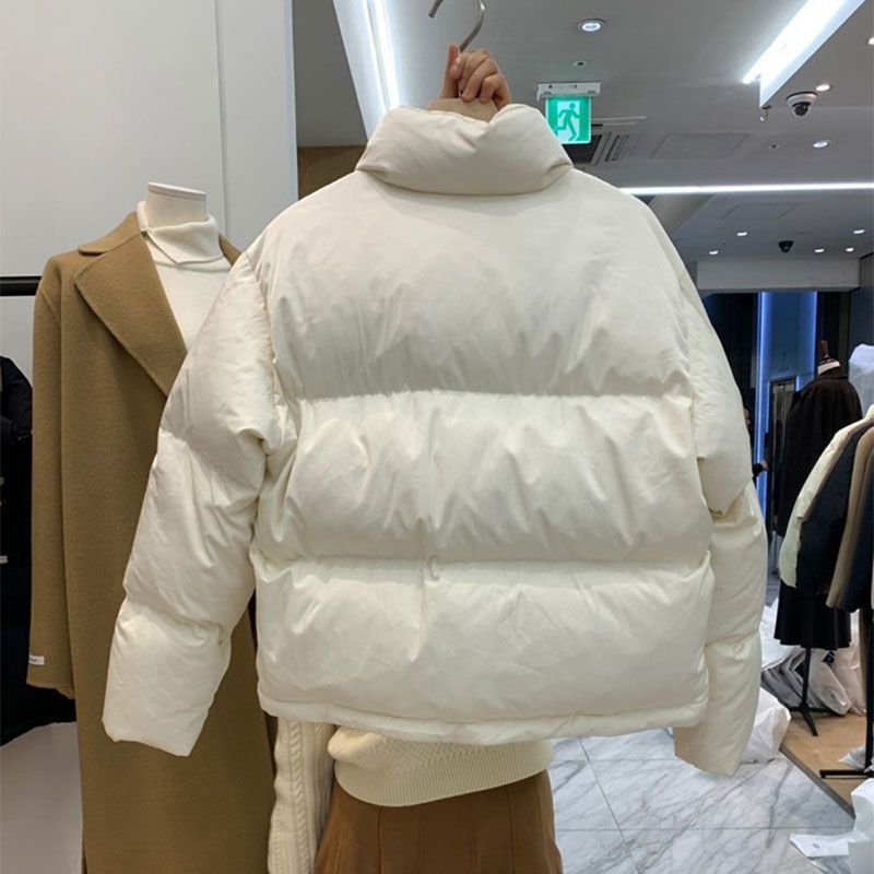 2025 Winter Korean Style Solid Outfit Petite Loose Duffle Coat With Snap Buttons High-End Coffee Color Short Jacket For_voghion.com