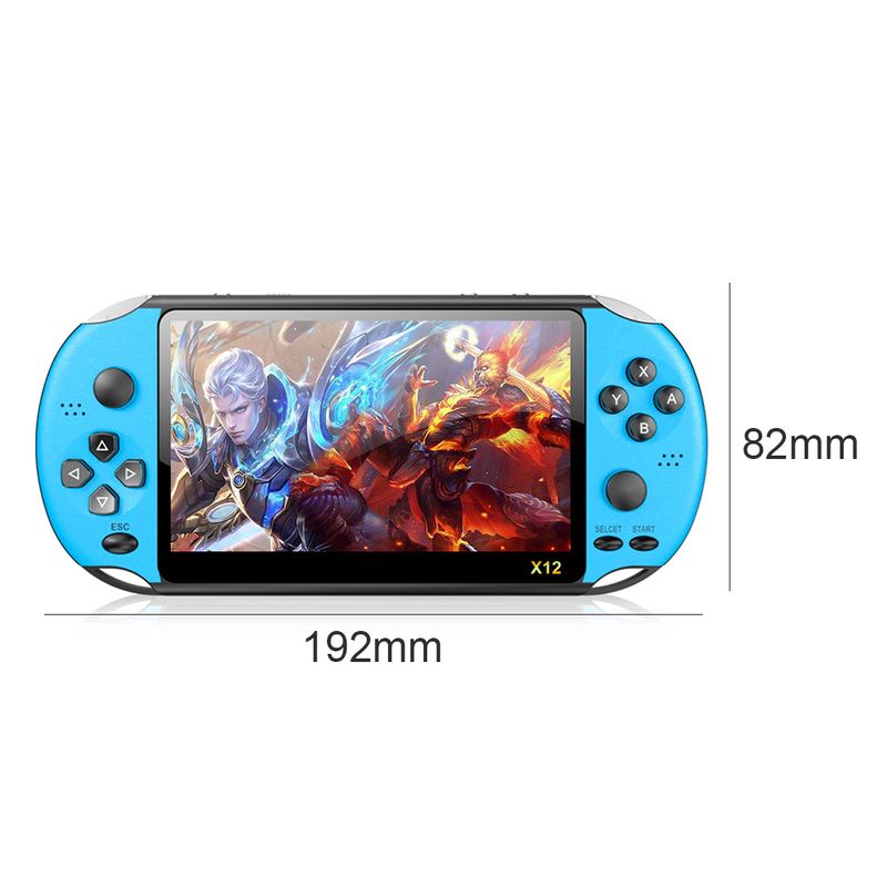 Reproductor portátil X12 PLUS con pantalla de alta definición de 7 pulgadas y consola de juegos clásica PS1 GBA FC integrada_voghion.com