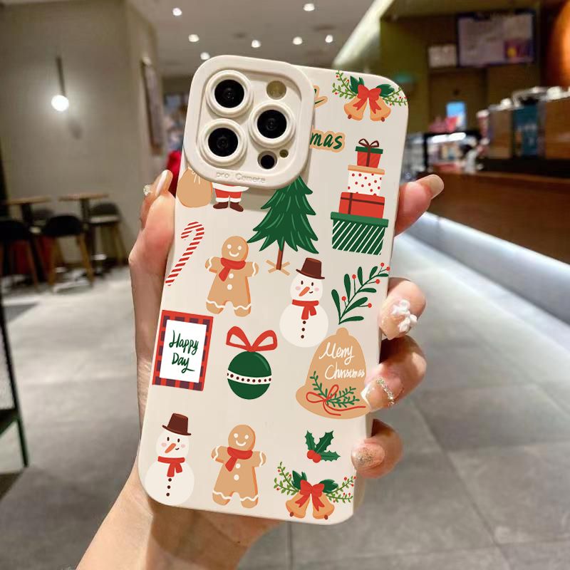 Festive Christmas Tree Graphic Phone Case For 16 15 14 13 12 11 Pro X XR XS SE2 8 7 Plus Pro Max Mini Silicone Back Cover_voghion.com