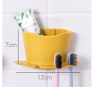 Badkamer Wandmontage zonder stoten Tandenborstelhouder Rek voor het wassen van het gezicht Tandenborstelhouder Tandenborstelhouder Opbergrek voor het scheren_voghion.com