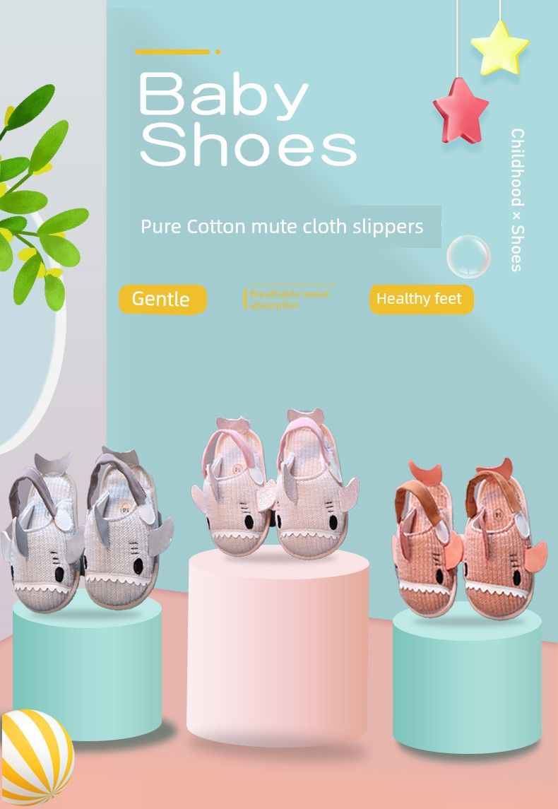 Pantofole silenziose per bambini dei cartoni animati da 1 a 3 anni_voghion.com