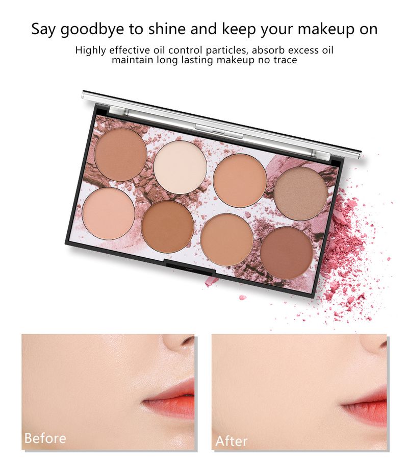 MISS ROSE Makeup 8 Colors Long Lasting Makeup Oil Control Makeup Powder Waterproof Contour Concealer Powder_voghion.com