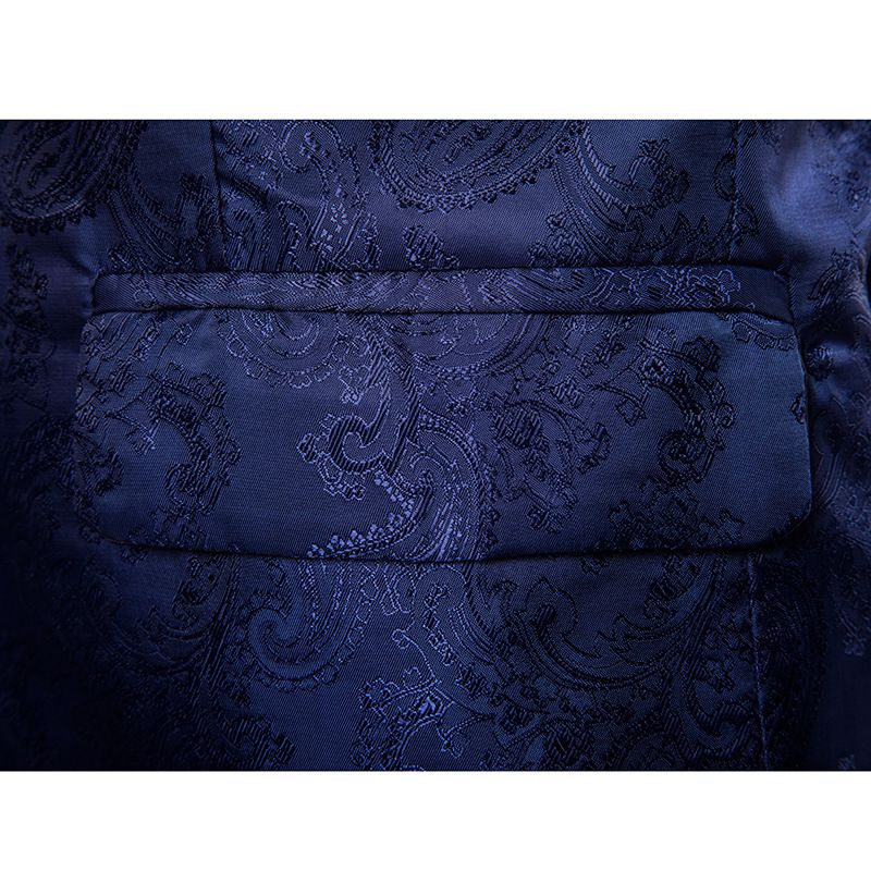 Anzug Court Style Dunkles Muster Design Mode Single Button Slim Fit Herren Blazer_voghion.com