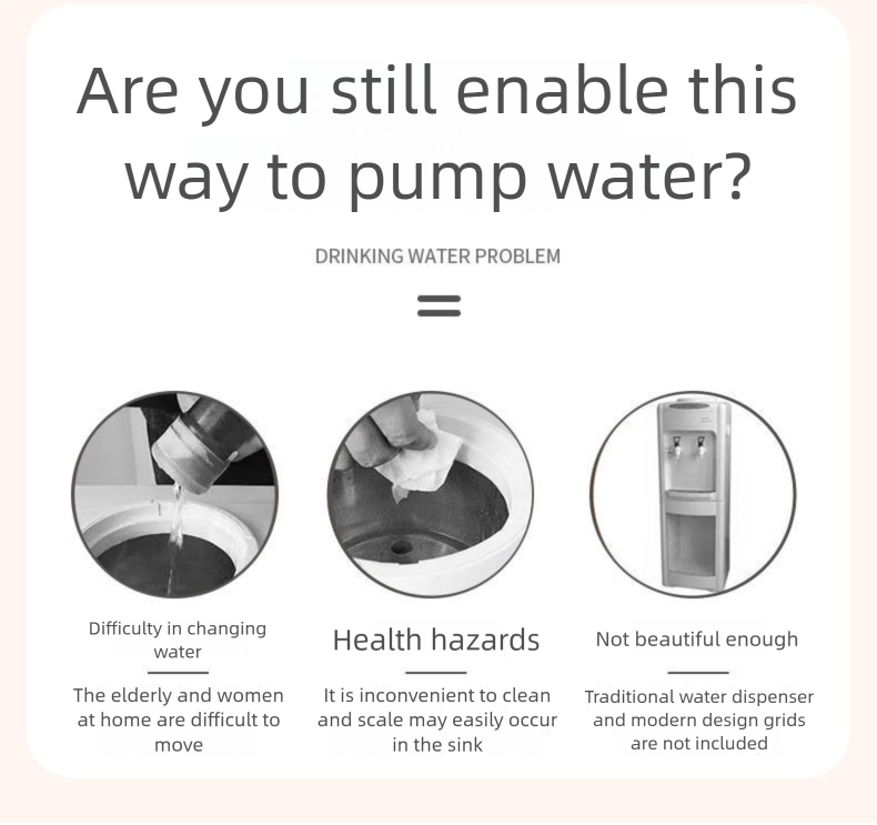 Pompa elettrica silenziosa Miyoupin, distributore automatico di acqua per uso domestico ricaricabile, piccolo_voghion.com
