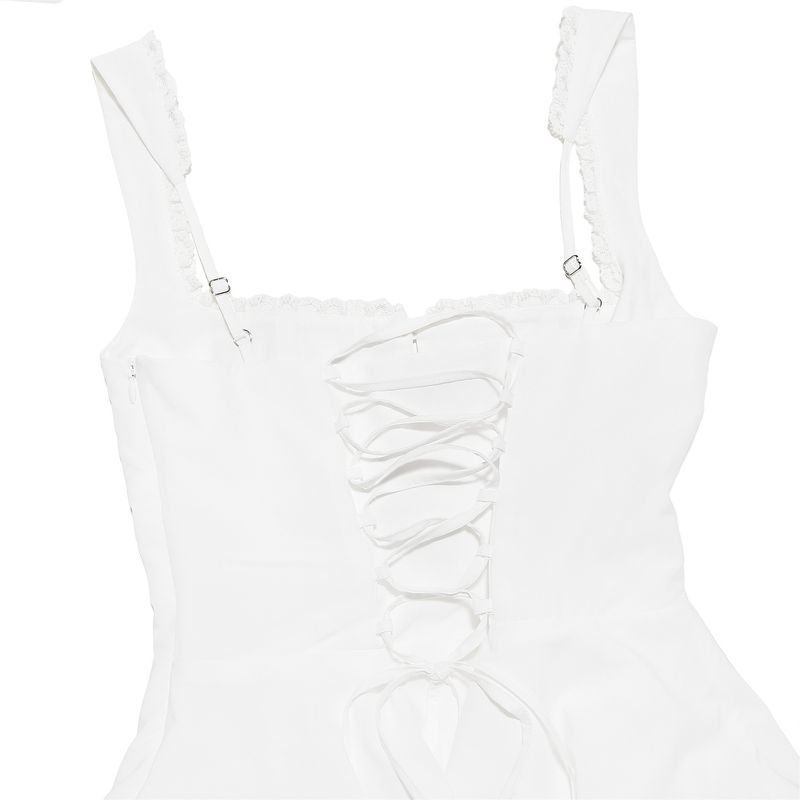 Varrukateta naiste temperamentne Camisole pitsist seljata kleit_voghion.com