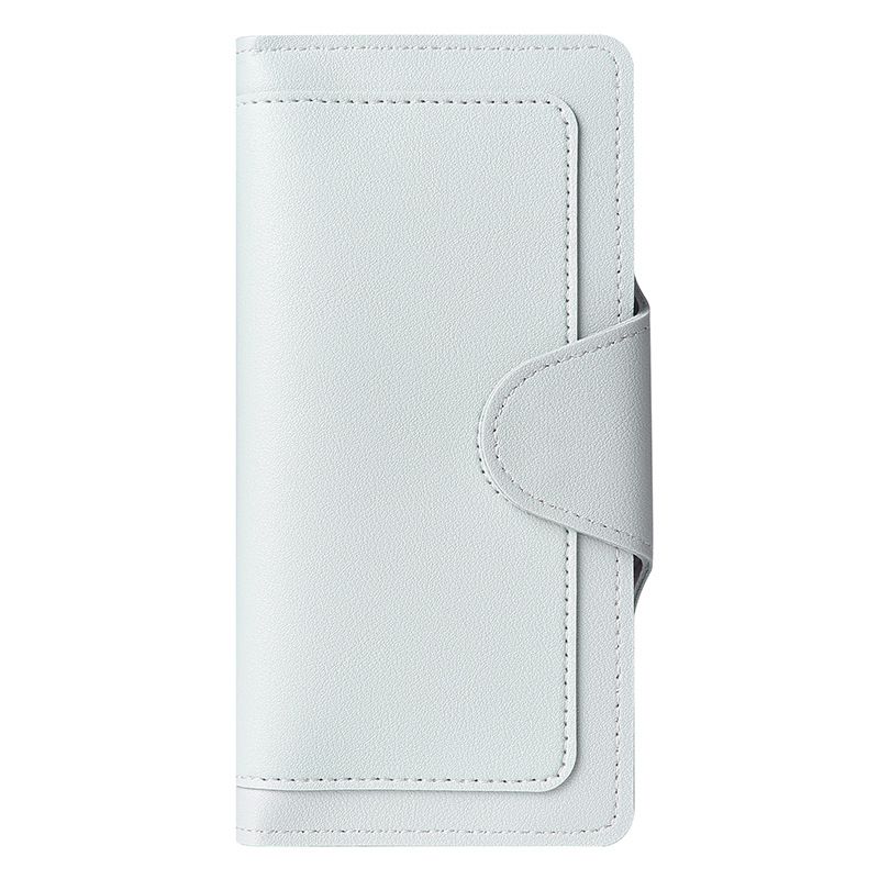 Portefeuille fin ENMEX pour femme avec plusieurs emplacements pour cartes et poche à monnaie – Organiseur de sac léger en PU pour vos essentiels du quotidien (noir, beige, rouge, bleu, violet)_voghion.com