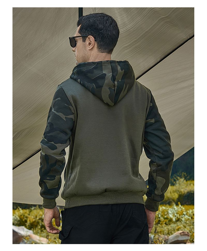 Neu Herren Herbst/Winter Casual Camo Colorblock Kapuzenpullover Großes Pullover Top_voghion.com