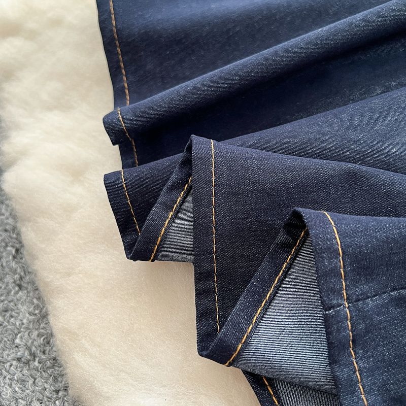 Abito senza maniche in denim elegante e sottile, con scollo a V, bottoni in metallo, vita scoperta, stile retrò, per donna, estivo_voghion.com