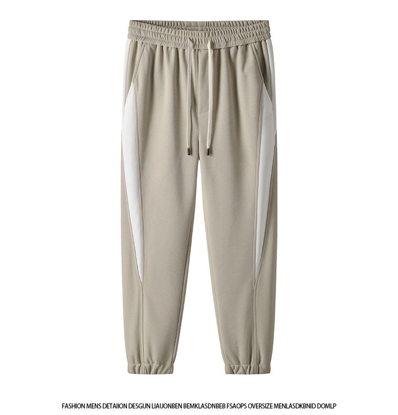 Conjunto deportivo para hombre: camiseta de manga larga y pantalón jogger de moda para otoño e invierno, mezcla de algodón ligero, negro, gris, caqui y beige, tallas S-XXXL._voghion.com