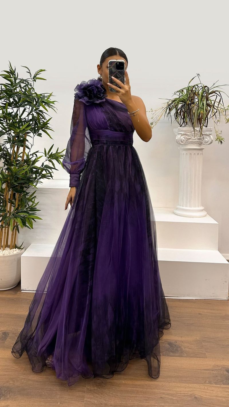 Vêtements pour femmes printemps et automne nouvelle robe imprimée en maille à épaules obliques Ins robe de soirée ample décontractée_voghion.com