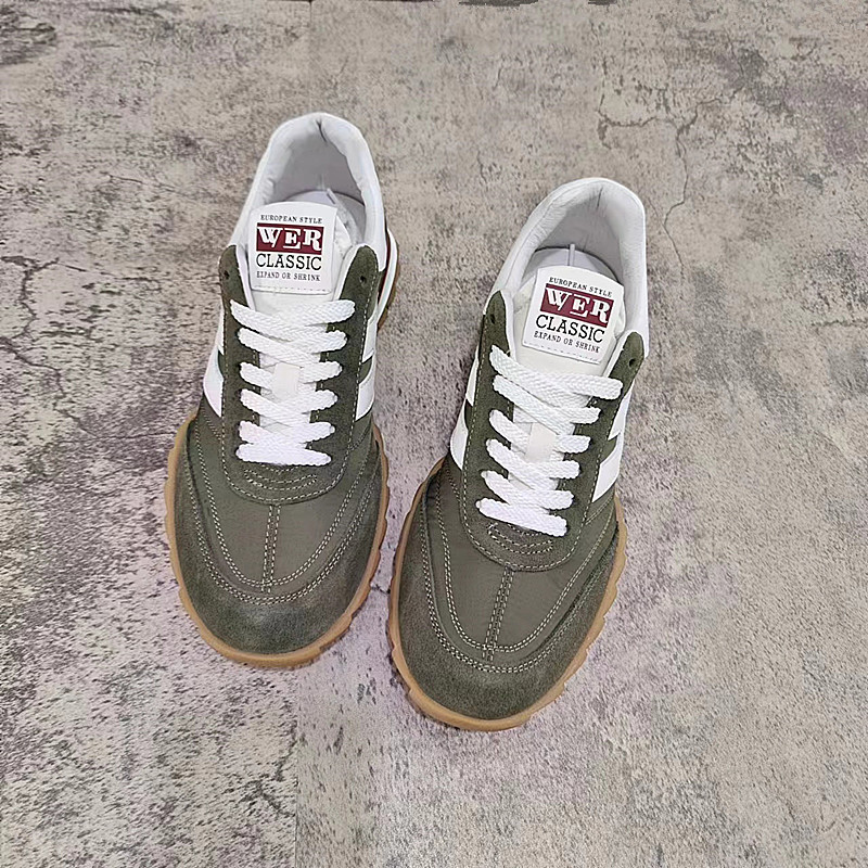 Sports Shoes Men's 2023 New Breathable Leather With Ice Silk Cloth Soft Bottom German Training Casual Trend All-Match Forrest Gump_voghion.com