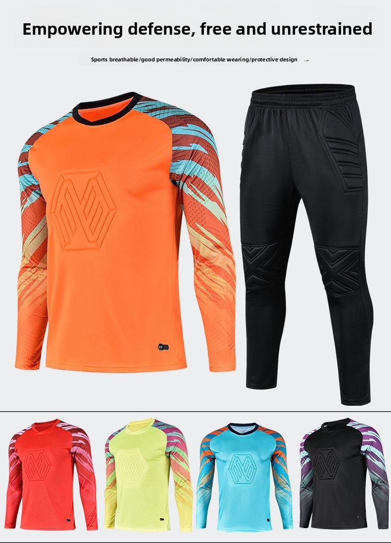 Jersey For Children Adults, Match Training Goalkeeper Uniform, Sleeve And Long Pants Set_voghion.com