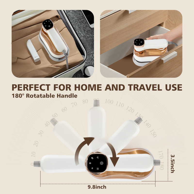 Digital Handheld Garment Steamer - Intelligent Electric Clothes Iron With 3 Steam Levels High Power_voghion.com