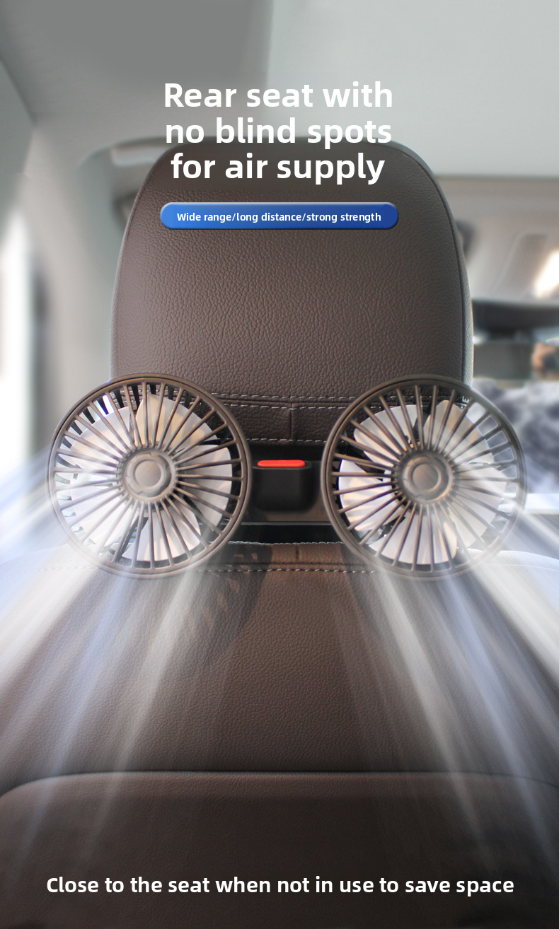 F4207 Rear Dual Head Fan USB Car Vehicle Use_voghion.com