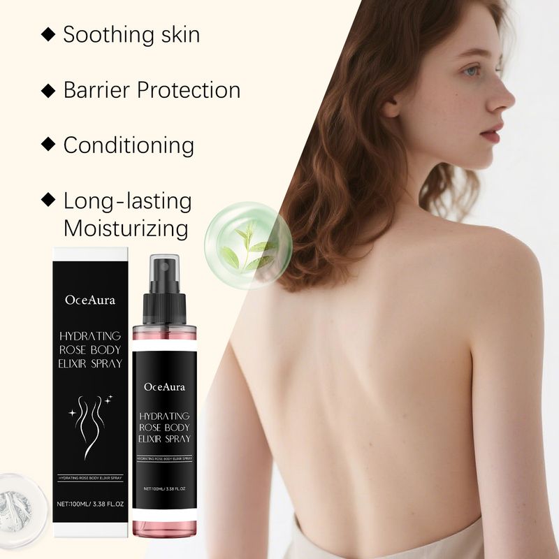 OCEAURA Qinrun Rose Body Spray Gentle Formula Nourishing Care Refreshing Comfortable Skin Portable Hydration_voghion.com