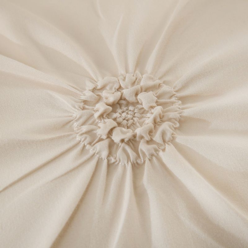 Embossed Floral Duvet Cover Set - Beige Pleated Textured Bedding 3-Piece With Pillowcases - Luxury Hotel Style Home Textile_voghion.com