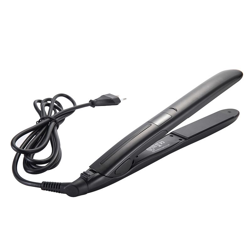 Keramik-Glätteisenplatte, LCD-Glätteisen, 1,0 Zoll, doppelt verwendbar für trockenes und nasses Haar_voghion.com