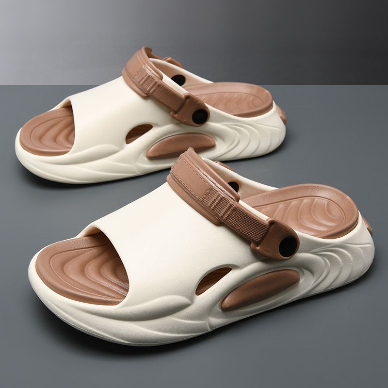 Sandali estivi da uomo di 24 anni, stile alla moda, con suola spessa antiscivolo in EVA antiodore, che danno la sensazione di calpestare la cacca._voghion.com