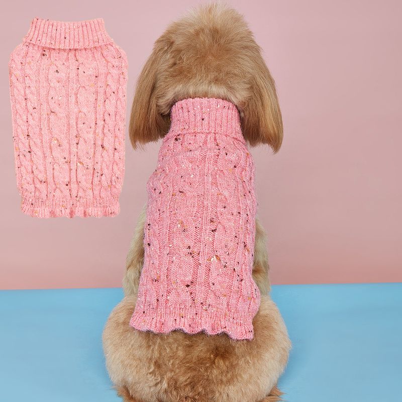 Vêtements pour petits chiens et chats : doux, légers, chauds, tricotés en mohair, col montant et ourlet tressé._voghion.com