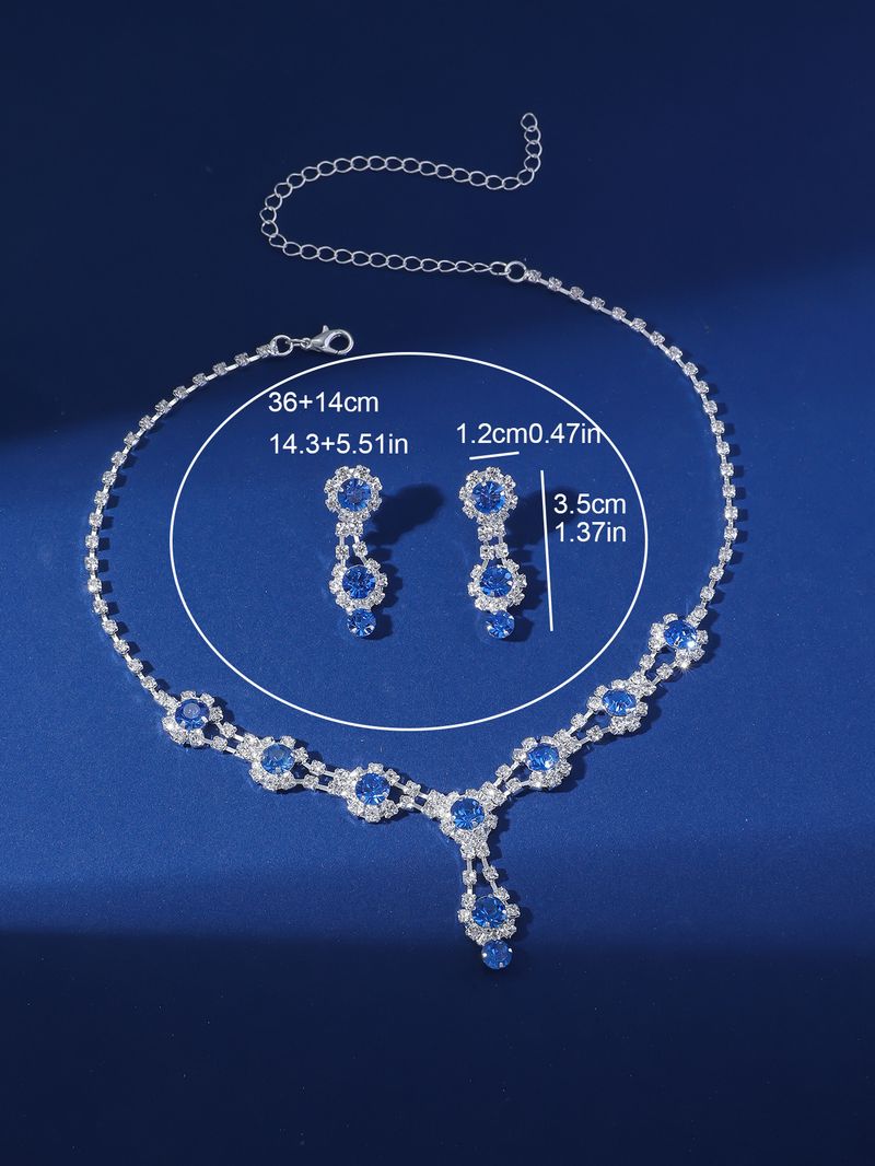 halsbandsset örhänge smyckesset bankettklänningsset halsband moderiktigt brudsmycken_voghion.com