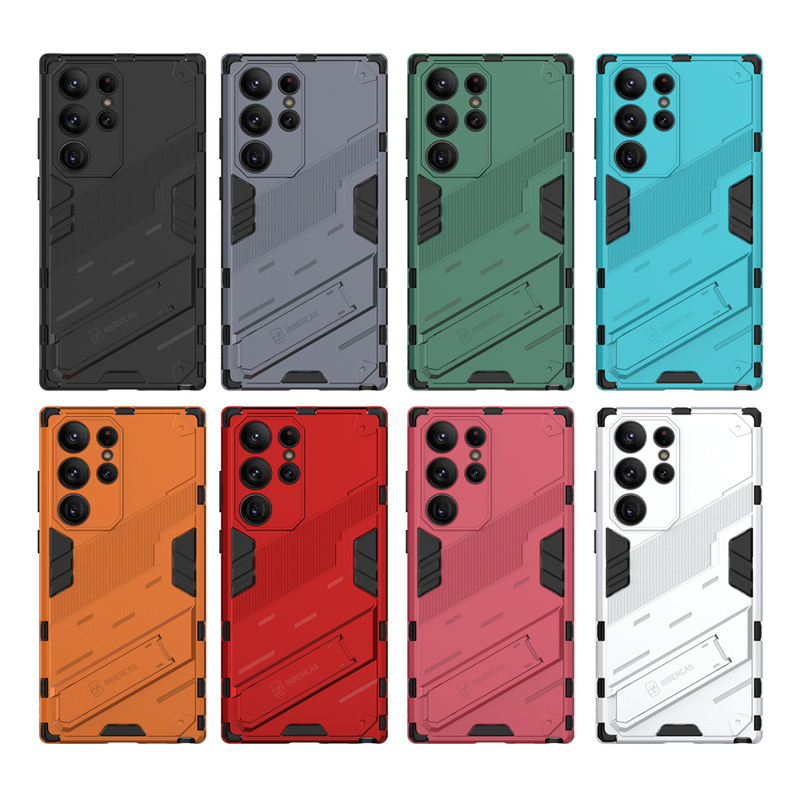 Armor For Samsung Galaxy S23 S22 S21 FE Ultra Plus M54 M14 M34 M22 M32 M31 M51 ShockProof KickStand Case Cover_voghion.com