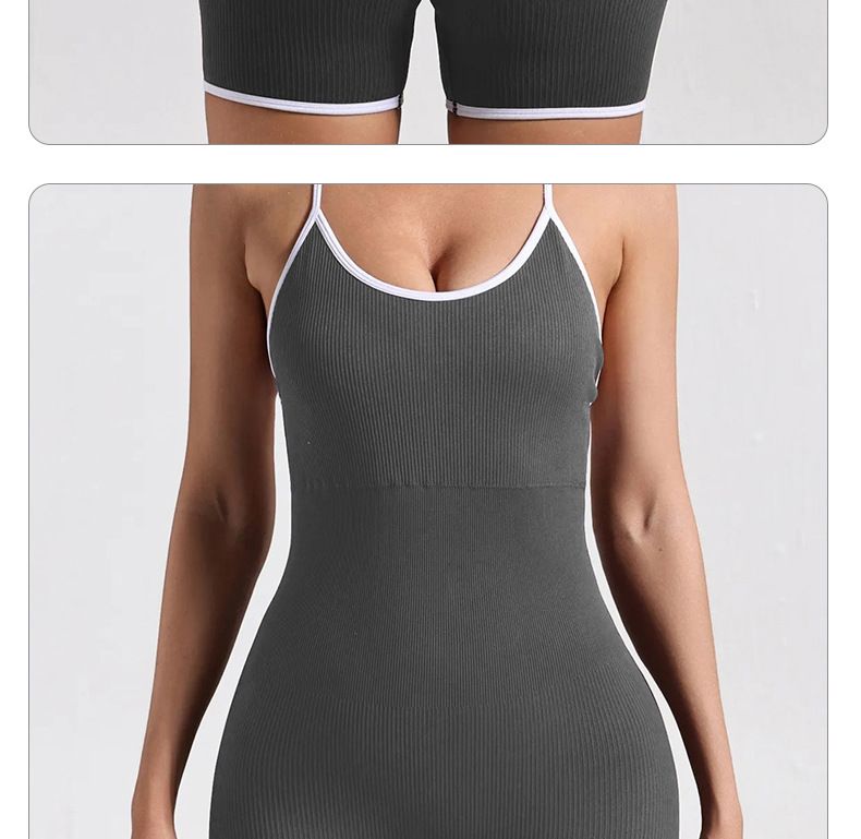 Shorts deportivos cruzados de estilo europeo y americano para mujer, ideales para fitness y fitness. Diseño ajustado que realza la espalda._voghion.com