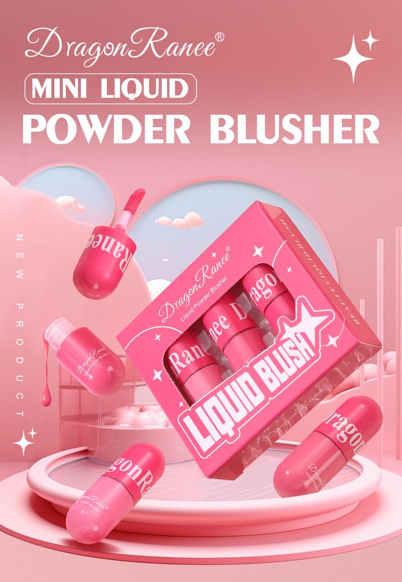 3-Piece Set Of Liquid Blush - Natural Flush, Skin Brightening & Contouring Blush Set, Gift Box Included_voghion.com