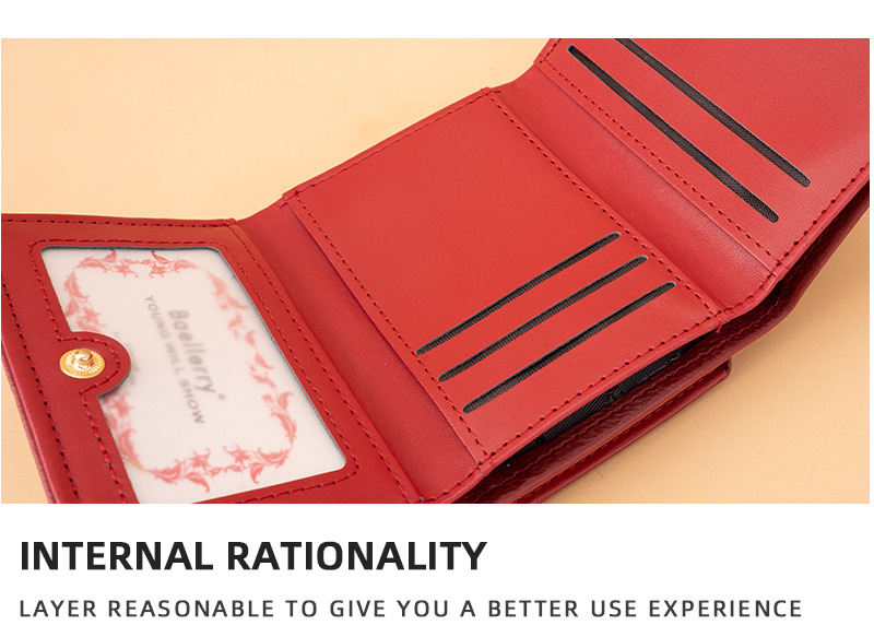 Damentaschen Neue Damen Kurze Brieftasche Gesteppte Multi-Kartensteckplätze Dreifach gefaltete Geldbörse Brieftasche Weibliche Großhandel_voghion.com