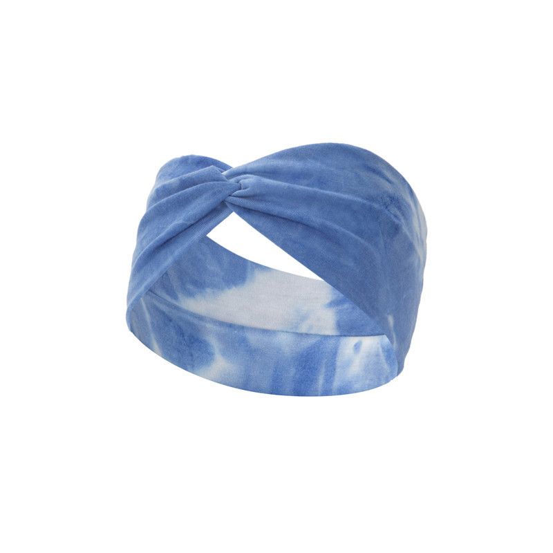 Moud Tie-Dye Sportband Yoga elastesche Band neie Stil geknüpft Kräiz breetbrëmmt Kappduch Kappschmuck_voghion.com