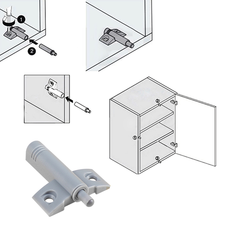 5pcs High Quality Gray White Cabinet Door Damper Buffers Stop Damper Kitchen Drawer Quiet Close With Screws Soft Closer Cabinet_voghion.com