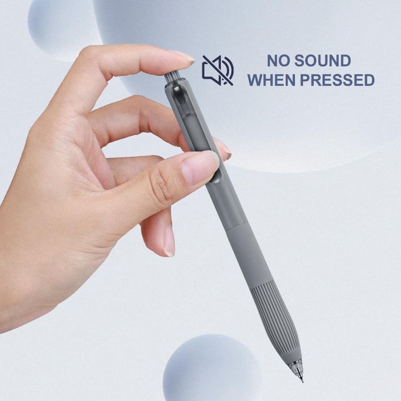 Gel Pens Black Ink Pens For Office 0.5mm Fine Point Pens Smooth Writing Retractable Work Pen 12count_voghion.com