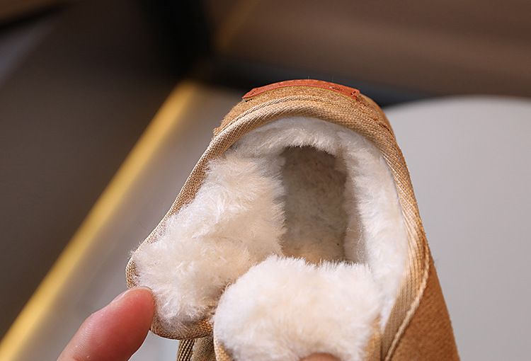 Botas de felpa para niños, zapatos grandes de algodón para la nieve para niñas, zapatos de invierno_voghion.com