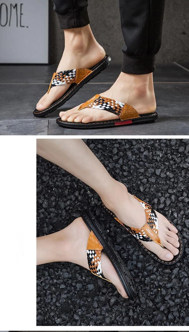 Infradito da esterno versatili tendenza estiva onalizzate scarpe alla moda da uomo, nuovi sandali da indossare all'aperto, alla moda_voghion.com