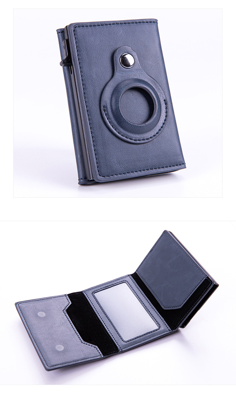 Bycobecy jauns Airtag maks vīriešiem Carbon Fiber Fashion ID kredītkartes turētāja futrālis Rfid Slim Airtag Slide Wallet_voghion.com