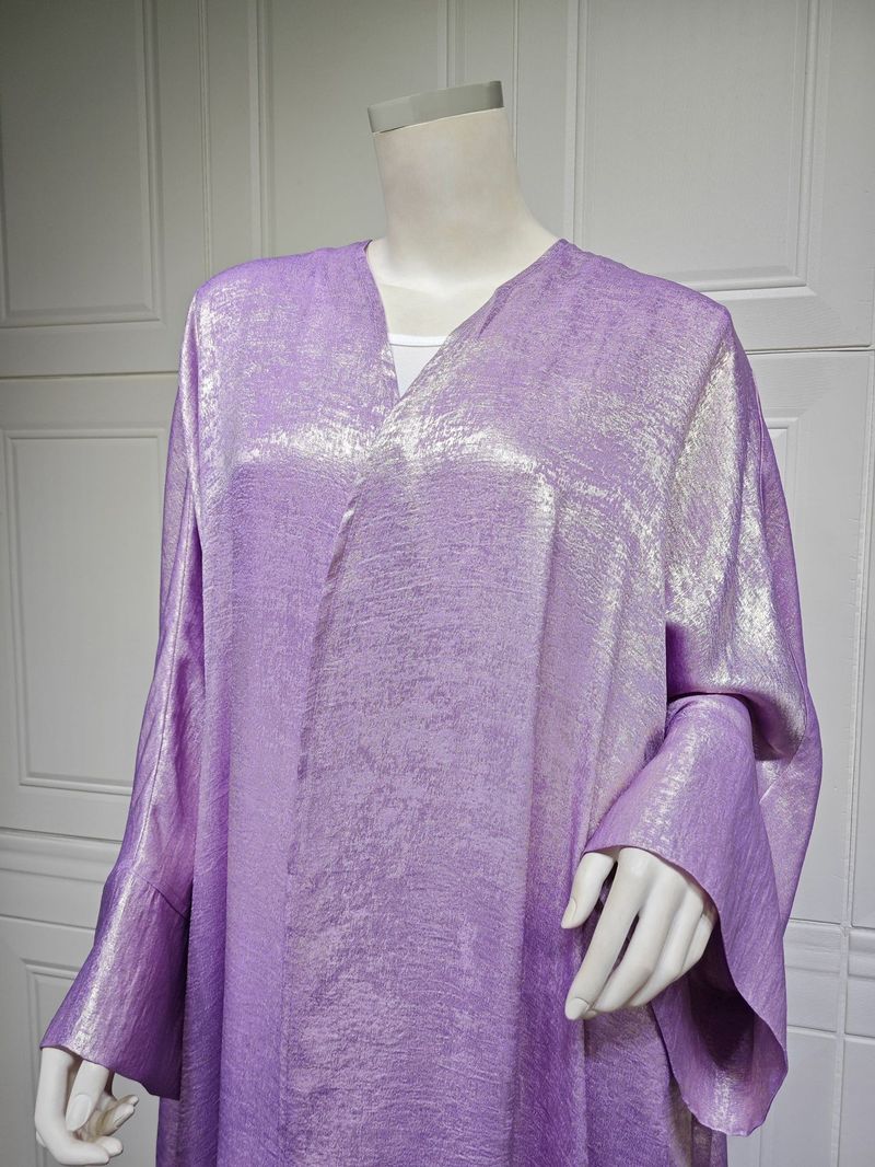 Vêtements pour femmes musulmanes, robe estampillée dorée, abaya, vêtements d'extérieur, cardigan_voghion.com