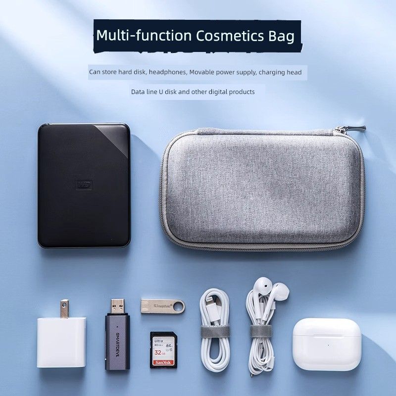 Višenamjenski podatkovni kabel, kozmetička torbica, punjač, Bluetooth žičane slušalice, kutija za pohranu, digitalni pribor, mini mala torbica_voghion.com