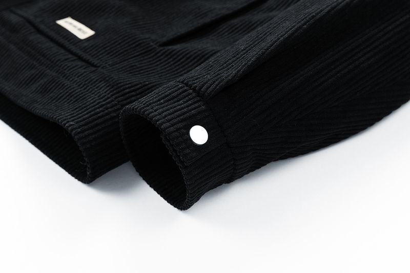 Cordjacke für Herren mit Sherpa-Fleecefutter – Wintermantel im Vintage-Stil mit Reverskragen und Knopfleiste – Schmale Passform, Retro-Oberbekleidung_voghion.com