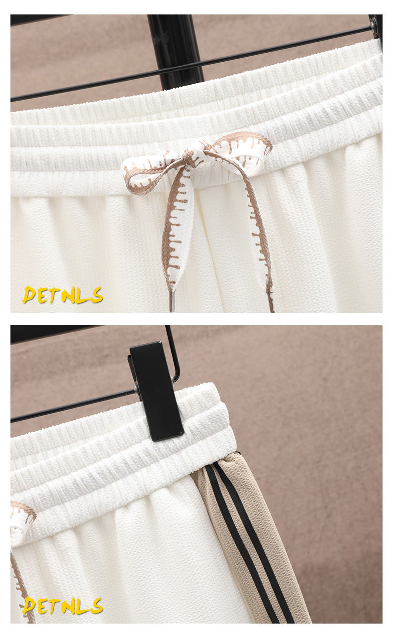 Sommer 2024 Neues Jugend-Kurzarm-Shorts-Set aus Eisseide für Sport und Freizeit_voghion.com