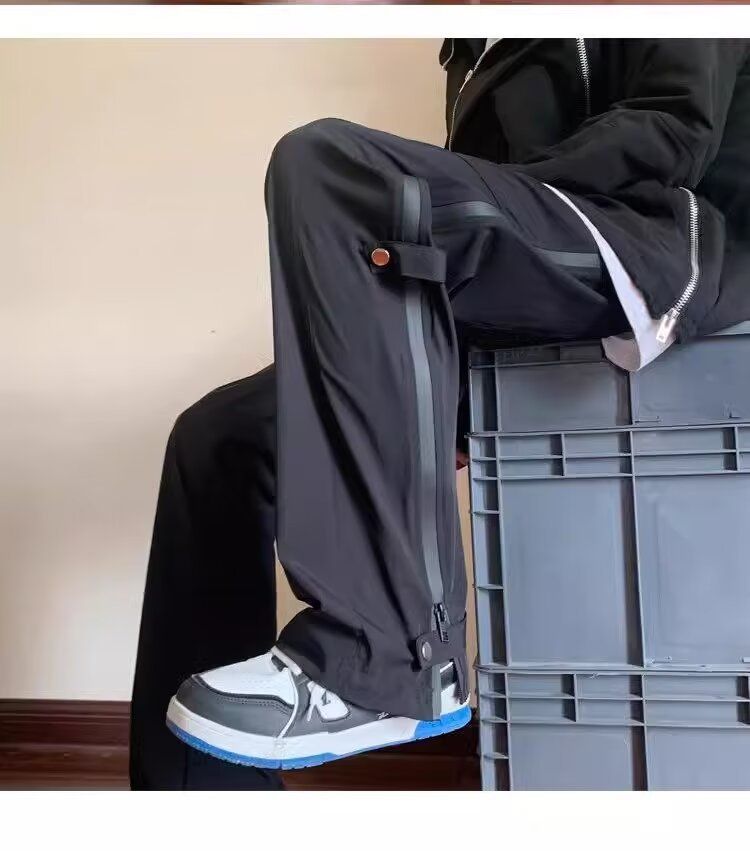Pantalones de trabajo estilo americano Sprint para hombre, otoño e invierno, deportivos, holgados y funcionales, de felpa, de alta calidad._voghion.com