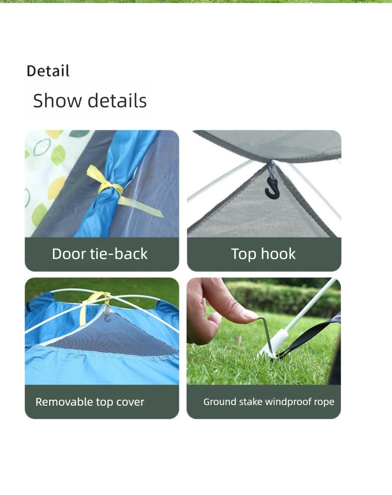 Koala Automatic Setup Instant Open Storage Convenient Foldable Outdoor Camping Folding Tent_voghion.com