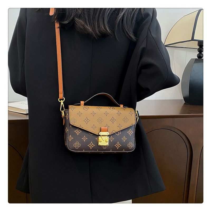 Modetryckt 2023 Nytt mode koreansk stil Enkelaxel Crossbody Handhållen liten fyrkantig väska för kvinnor_voghion.com