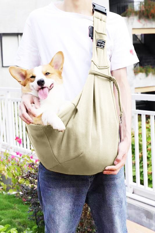 New Foldable Backpack, One Shoulder Crossover, Portable, Large Capacity Pet Cat Bag for Going Out_voghion.com