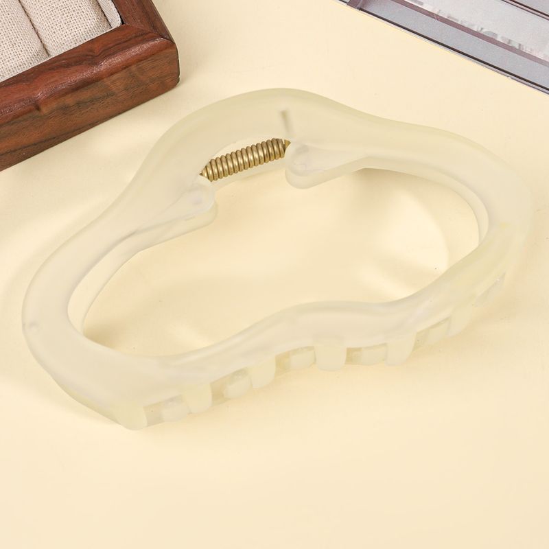 Summer Matte INS-style Transparent Candy Color Large Back-of-Head Claw Clip - Elegant Heart & Cloud Shark Clip_voghion.com
