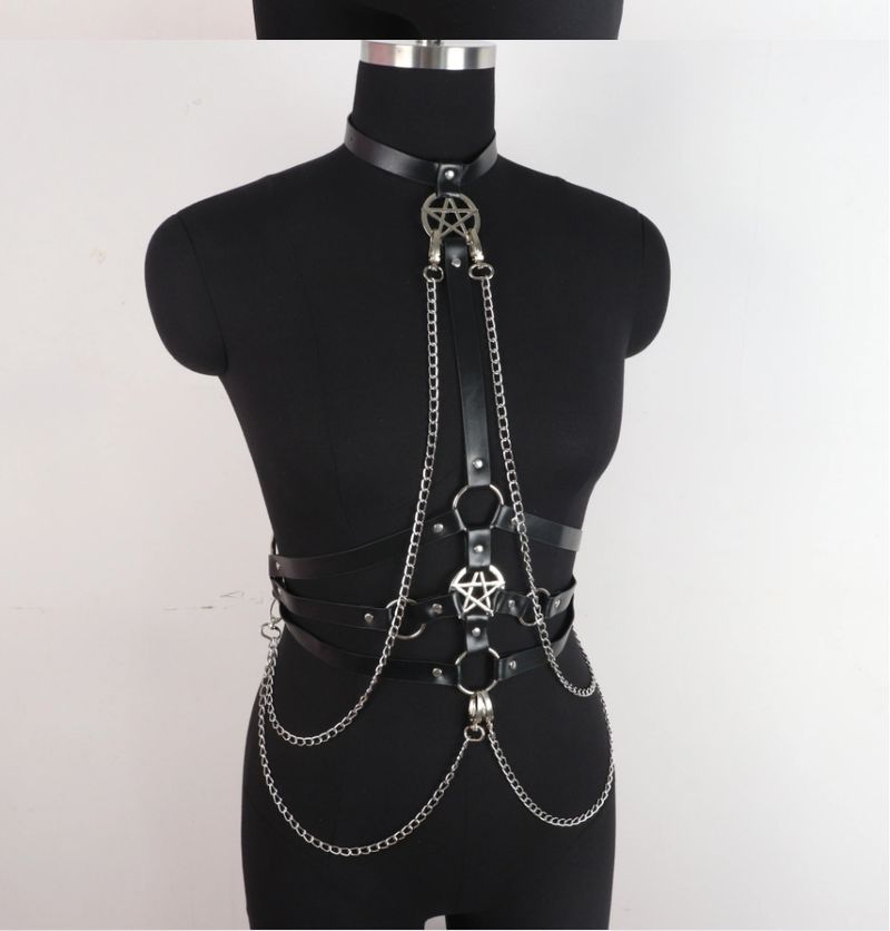 LuvBox Europäische und amerikanische Bestseller SM-Sexspielzeuge im Gothic-Stil Pentagrammkette Sexy Dekoratives Geschirr Fesselung Versuchung_voghion.com