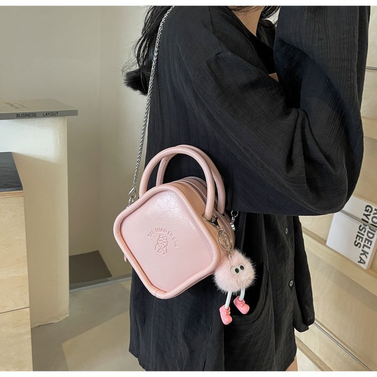 H7 borsa a tracolla con catena versatile e di alta qualità in argento da donna, mini borsa a mano, piccola borsa quadrata_voghion.com
