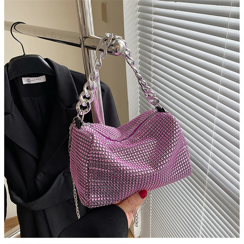 1Pc Elegat Rhiestoes Eveig Frizione Hadbags Fashio Shiy Dier Party Weddig Borse Borsa a tracolla Uderarm per_voghion.com