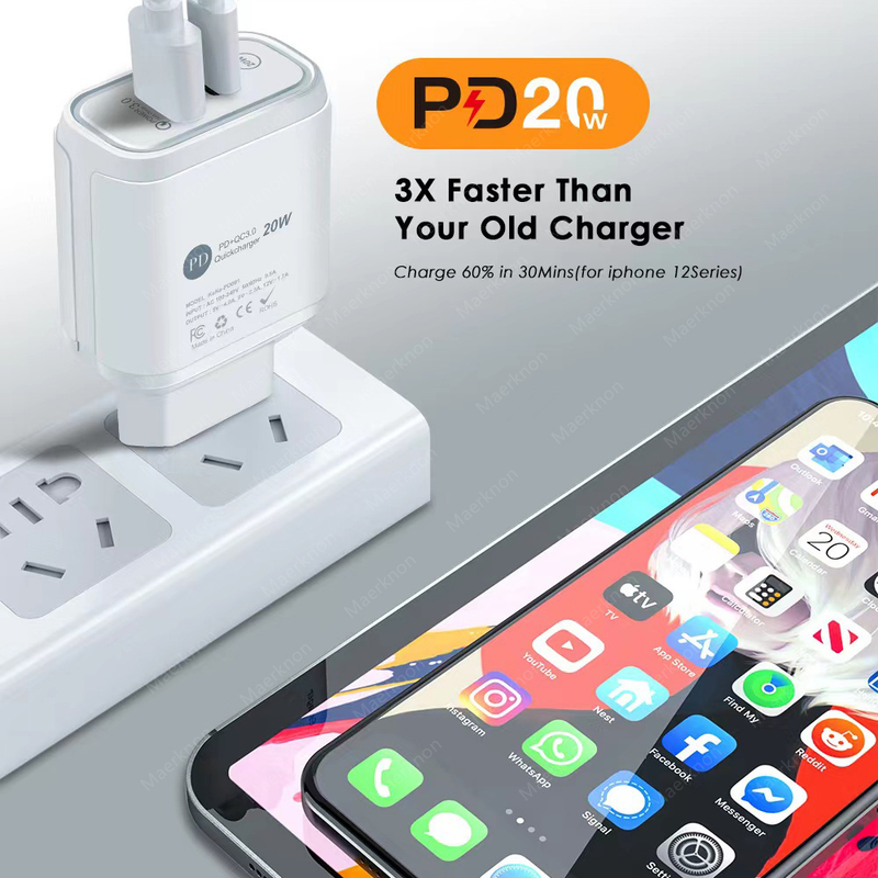 20W Acgicea USB Type C Şarj Cihazı Hızlı Mobil Şarj Duvar Adaptörü USB Hızlı Şarj QC 3.0 PD iPhone 13 1 harger harging_voghion.com