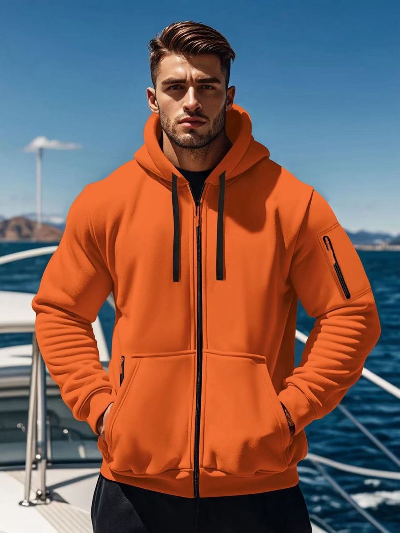 New Autumn And Winter Men's Sweatshirt, Multi-pocket Jacket, Sports Casual Hoodie_voghion.com