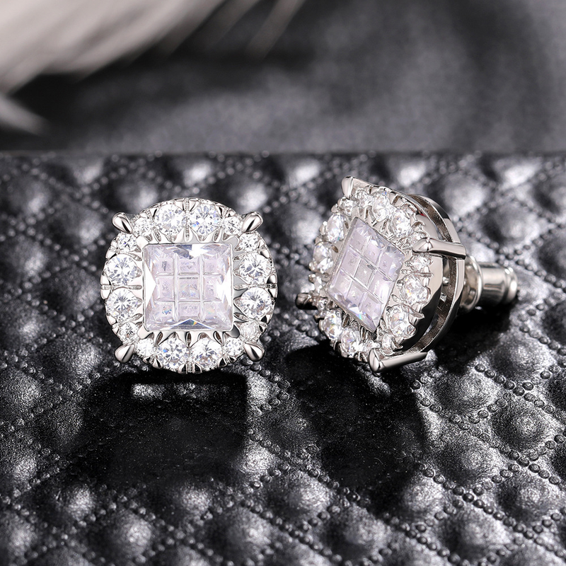 2 teile/satz Unisex Schmuck Mode hochzeit braut schmuck flash Diamant Platz vollen satz von zirkon ring halskette_voghion.com